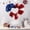 B, variant on 4th of July Tinsel Wreath for Front Door Patriotic Decorations Glitter Heart Shape Red White and Blue American Flag Wreaths for Independence Day Memorial Day Wall Window Home Party Supplies