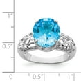 thumbnail image 2 of Sterling Silver Rhodium Blue Topaz Ring QR3178BT, 2 of 2