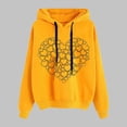 thumbnail image 2 of CheerKidz Women's All-Over Print Hooded Sweatshirt with Drop Shoulder Design Long Sleeve Oversized Fit Trendy Streetwear Pullovers(Yellow#3,S), 2 of 3