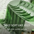 thumbnail image 6 of AmazerBath No Hook Shower Curtain and Liner 3-in-1, Luxury Heavy Duty Clear Green No Hook Shower Curtain Liner, 72x75 Cute 100% EVA Bathroom Weighted Plastic Shower Curtain with 3 Heavyweight Stones, 6 of 9
