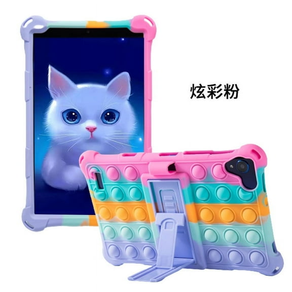 Golden Sheeps Compatible for Walmart onn. 8" Tablet 2020 (Model: 100011885)/2019 (Model ONA19TB002) onn. 8" Tablet Pro 2020 Released (Model 100003561) Push Pop Fidget Toys Silicone Case With Stand