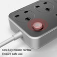 thumbnail image 4 of EGNMCR Household Multifunctional Bank Plug Standard Plug Perforated Band Switchs Plug Bar Wiring Board Line Length 6.5ft Socket With USB Plug, Gift, 4 of 9
