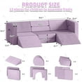 thumbnail image 6 of Linor 13PCS Modular Kids Play Couch, Kids Couch with Climbing Slope, 13 in 1 Toddler Couch for Boys and Girls, Blueberry, 6 of 9