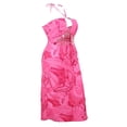 thumbnail image 3 of AMERTEER Femmes Robe Bodycon Abtrasct Impression Croix Licou Dos Nu Taille Haute Split Vestidos Plage Été Robe Vert L, 3 of 7