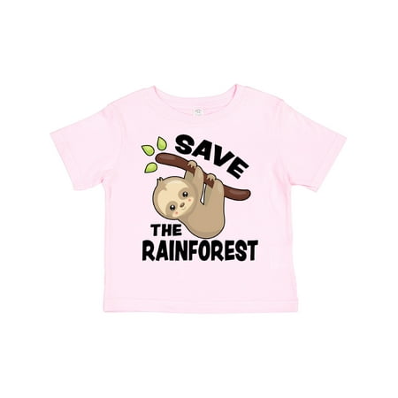 

Inktastic Save the Rainforest with Cute Baby Sloth Gift Toddler Boy or Toddler Girl T-Shirt