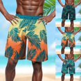 thumbnail image 5 of JAJAHO Mens Hawaiian Summer Shorts Tropical Print Casual Drawstring Beach Surf Quick Drying Shorts Comfy Bottoms, 5 of 9