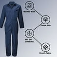 thumbnail image 5 of ACTIVE UNIFORMS Overall Workwear Men Long Sleeve Coveralls (Nave Blue, Medium), 5 of 7