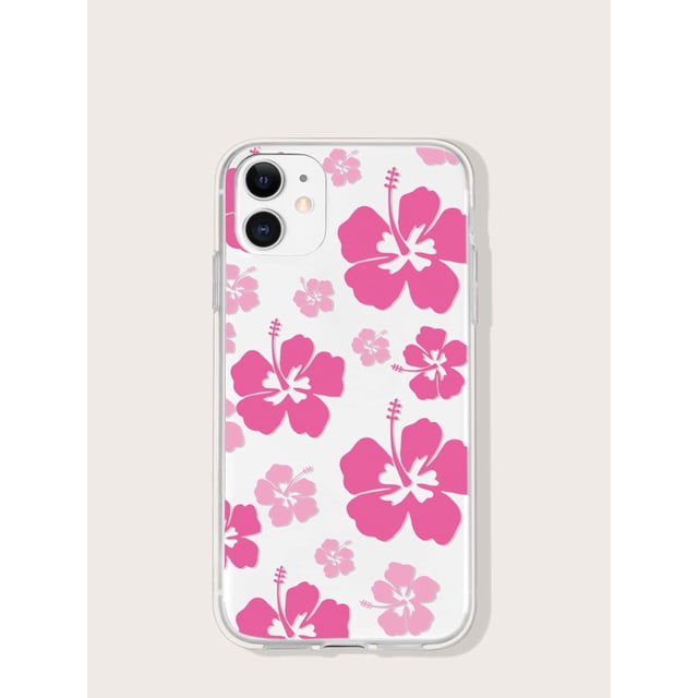 1pc Colorful Hand-painted Flower Printed Soft Phone Case Compatible With iPhone/samsung