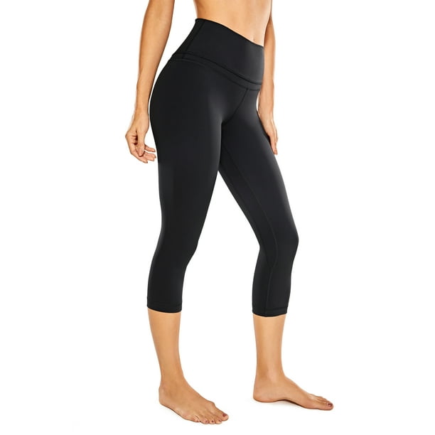 CRZ YOGA Women's High Waist Crop Capri Leggings Workout Pants Naked Feeling  - 19 Inches - Walmart.com