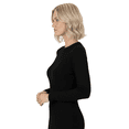 thumbnail image 3 of Yemak Women's Sexy Cable and Ribbed Knit Stretch Sweater Dress Black-S-BD, 3 of 5