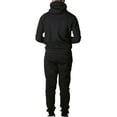 thumbnail image 3 of LUXUR Ensemble de Survêtement pour Hommes Sweat à Capuche + Pantalon Ensemble de Jogging à Fermeture Éclair Coupe Régulière Deux Pièces Noir TG, 3 of 3