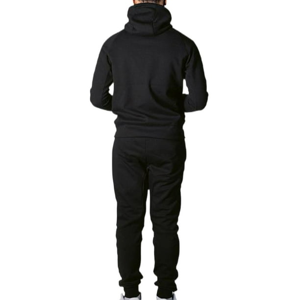 Unisex 2 PC Sweatsuit Set Men Women Oversized Long Sleeve Hoodie Pullover  Sweatshirt Tracksuit Jogger Sweatpants(Black,Small) at  Men's  Clothing store