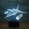 thumbnail image 3 of YSTIAN Warplane Aircraft 3D Night Light Table Lamp Multi Colors Jet Plane with USB Power Decor Birthday Holiday Year Decor Gift Decoración De Dormitorio De Luz De Noche Led, 3 of 9