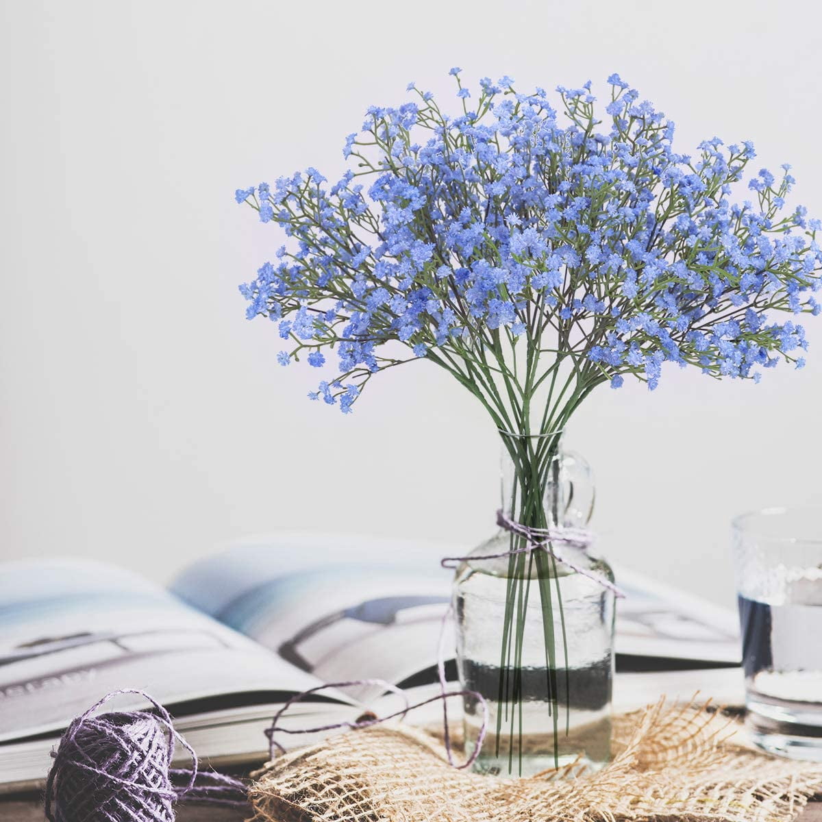 Dalrosia Artificial Baby Breath Gypsophila Flowers Bouquets 10PCS Real Touch Flowers for Wedding Party DIY Wreath Floral Arrangement Home Decoration