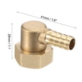 thumbnail image 3 of Unique Bargains Brass Hose Barb Fitting x G1/2 Female Swivel Nut Pipe Connector 0.4 inch, 3 of 6