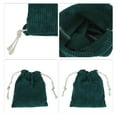 thumbnail image 3 of Women Portable Drawstring Makeup Bag for Vacation Travel Camping Blackish Green Corduroy, 3 of 3