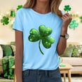 thumbnail image 5 of larppty Clover St Patricks Day Shamrock St Pattys Day Irish Shirt for Women (Sky Blue, XXL), 5 of 9