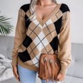 thumbnail image 2 of Viikei Cardigan Sweaters for Women Oversized Sweaters for Women Women's Fashion Casual Wear Style Long Sleeve V-Neck Sweater, 2 of 3