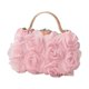 thumbnail image 1 of Bolso de flores con bolso compacto de correa de cadena para llaves del teléfono celular de la boda del baile de graduación Rosa, 1 of 8