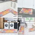 thumbnail image 5 of Pioneer Flower Floral Print Pattern Kitchen Rugs Sets Of 2,Anti Fatigue Kitchen Mat Rugs Non Slip Washable,Decorative Kitchen Floor Mats for Kitchen,Sink,Laundry,17"x30"+17"x47", 5 of 7
