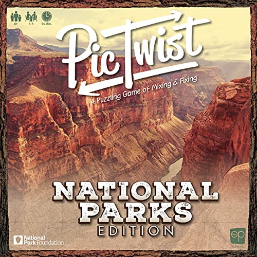 PicTwist: National Parks | Twist, Move, and Swap Tiles to Complete The Image | Family Puzzle Game Featuring National Park Locations Artwork | Based on Popular Globe Twister Game