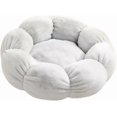 thumbnail image 1 of New Flower Shaped Cat Bed Indoor Cozy Pet Beds Ultra Soft Plush Dog Basket Sunbed Warm Self-Warming House Sleeping Bag Cushion M (50cm,Gray), 1 of 1