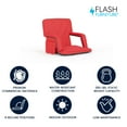 thumbnail image 2 of Flash Furniture Malta Collection Fabric Stadium Chair, Red, 2 of 18