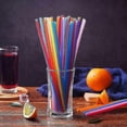 thumbnail image 4 of 1000 Pcs Colorful Plastic Long Disposable Drinking Straws, 4 of 5