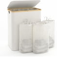 thumbnail image 1 of Cesta para la colada con tapa, cesta para la colada extragrande de 160 L, cesta para la ropa sucia de 3 secciones con bolsas de lavandería extraíbles, cestas para dormitorio, cuarto de lavado, color b, 1 of 5
