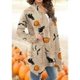 thumbnail image 2 of Anbech Halloween Cardigan Costumes for Women Open Front Long Sleeve Graphic Casual Tops, 2 of 3