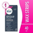 thumbnail image 3 of (4 pack) Veet Hair Removal Waxing Kit Strips with Shea Butter, Body Hair Remover for Women, 40 Count, 3 of 11