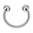 thumbnail image 1 of Anillo de herradura de diamante Anillo de labio Anillo nasal tipo C Adornos de perforación humana europea americana, 1 of 5