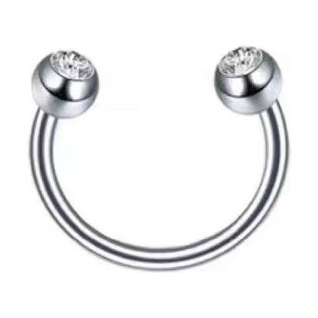 Anillo de herradura de diamante Anillo de labio Anillo nasal tipo C Adornos de perforación humana europea americana