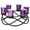 Black/Purple, variant on Seraphic Iron Round Table Decor Christmas Centerpiece Decorations Candle Holder for Weddings, Patio, Kitchen, Dining Room, and Coffee Tables, Glass Votive Tealight Holders, Black, 6 Blue Cups
