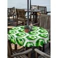 thumbnail image 2 of Outdoor Tablecloth with Umbrella Hole for Patio/Picnic/Party/Camping, Green Football Waterproof Table Cloth Round Cover Washable, Watercolor Soccer Geometric Sports (Dia 54"), 2 of 9