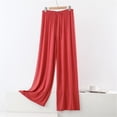 thumbnail image 2 of Endives Womens Wide Leg Pant Elastic High Waisted Tie Slim Fit Casual Pants Linen Pants Women Beach Vacation Outfits S-6XL, 2 of 8