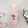 thumbnail image 3 of Pet Sweater Knitted Bulldog Chihuahua Clothing Cute Winter Autumn Warm Soft Dog Cat Crochet Waistcoat Fashion Embroidered Flower, 3 of 6