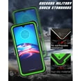 thumbnail image 4 of Njjex Phone Cases for Motorola Moto E 2020 / E7 6.2" 2020, [2 Pack Temerped Glass Screen Protector] Combo Holster Belt Clip [Heavy Duty] [Kickstand] Full-Body Rugged Holster Case (Green), 4 of 9