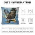 thumbnail image 5 of Orinice Bald Eagle Graphic Decorative Cushion Throw Pillow Cover for Home Couch Living Room Bed Sofa - High-Quality Year-Round Pillow Case 1PC 22x22in, 5 of 5