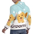 thumbnail image 6 of Pofeuu Cute Dog In Bathtub1 Print Mens Casual Hooded Collar Drawstring Hoodies Pullover Sweatshirts Casual Long Sleeve Shirts-X-Large, 6 of 7