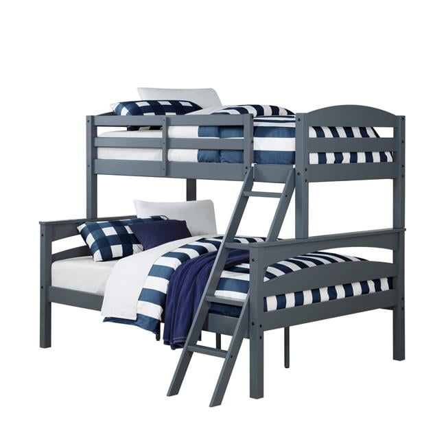 Dorel Living DA6940GR Brady Twin over Full Bunk Bed, Gray ...