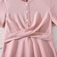 thumbnail image 4 of MEZZALL Elegant Solid Color Girls Dress With Short Sleeves Waist Definition And Flared Skirt And Daily Wear Fashionable Dresses, 4 of 8