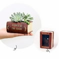 thumbnail image 6 of SweetCandy Retro Resin Garden Pot Book Shaped Succulent Flower Pot Personality Micro-Landscape Pot for Garden Living Room Study Office Balcony 5.51"X3.93"X1.96", 6 of 6