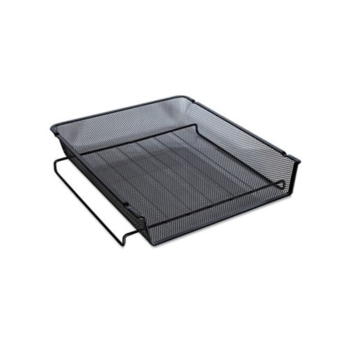 Deluxe Mesh Stackable Front Load Tray 1 Section, Letter Size Files, 11.25" x 13" x 2.75", Black