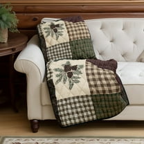 Your Lifestyle by Donna Sharp Pine Panels Rustic Quilted Throw