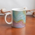 thumbnail image 4 of 11 Oz Purple Blue and Golden Marble Coffee Mug, Elegant Mug for Tea & Coffee Time, 4 of 8