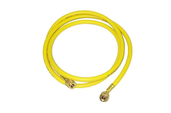 72" R-12 Yellow Charging Hose With Shut-off Valve 