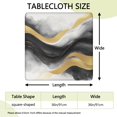 thumbnail image 2 of Black White Gray Gold Marble Pattern Square Fitted Tablecloth with Elastic Edge,Square Table Cover,Washable Elastic Table Cover for Home Kitchen Party Decor 36"x36", 2 of 6