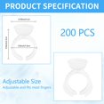 thumbnail image 3 of Anneaux de Colle pour Extensions de Cils Anneaux de Colle 200pcs Extension de Cils Fournit la Coupe de l'Anneau de Colle de Cils pour l'Extension de Cils, 3 of 5