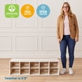 thumbnail image 5 of ECR4Kids Streamline 10 Cubby Tray Storage Cabinet, 2x5, Classroom Furniture, White Wash, 5 of 9